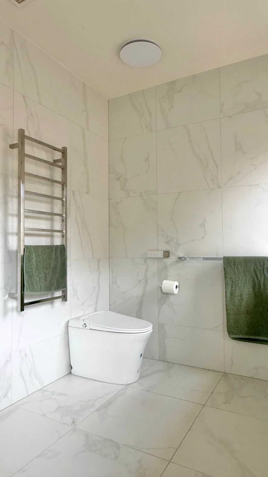 Bathroom transformation with subway tile walls