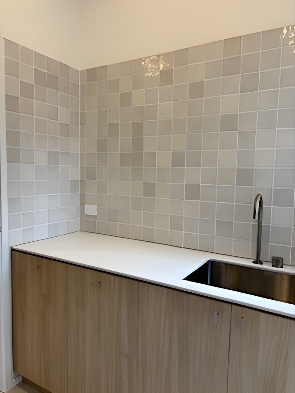 Decorative mosaic feature wall tiling